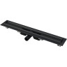 Водоотводящий желоб ALCAPLAST APZ101BLACK-950 с порогами для перфорированной решетки, черный матовый, низкий, горизонтальный сток